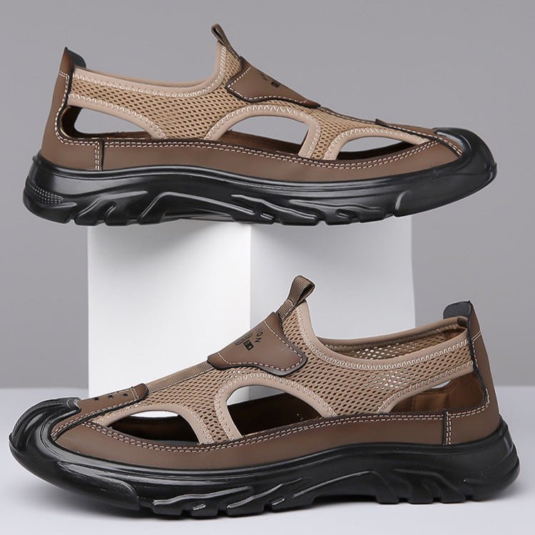 Adjustable men's closed-toe orthopedic shoes with superior foot support & breathability.