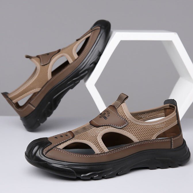 Comfortable men's casual orthopedic shoes, breathable for daily wear & foot support.