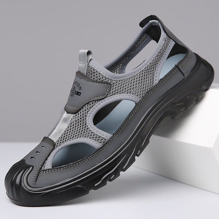 Men's comfortable orthopedic travel shoes, breathable and supportive for long walks & active days.