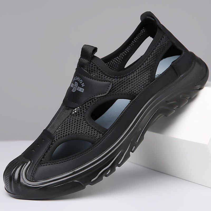 Men's casual breathable orthopedic shoes, providing adjustable comfort & foot support for walking & travel.