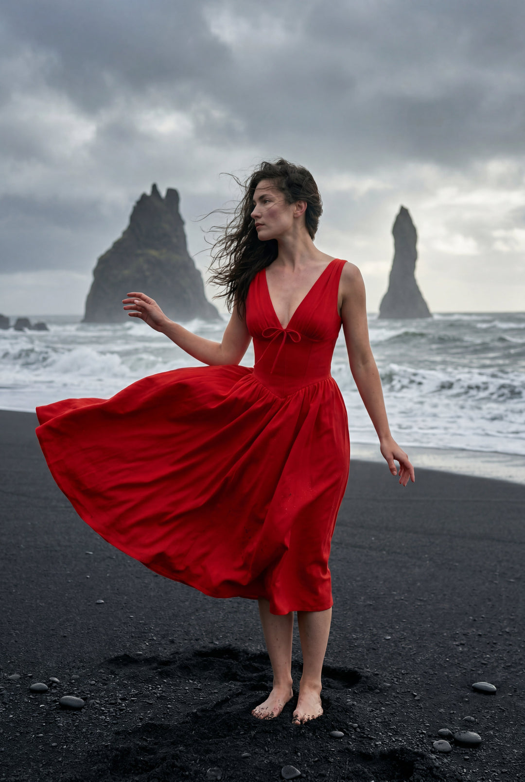 Chic women's midi dress, elegant races style. Features a supportive corset bodice & graceful flowing skirt.
