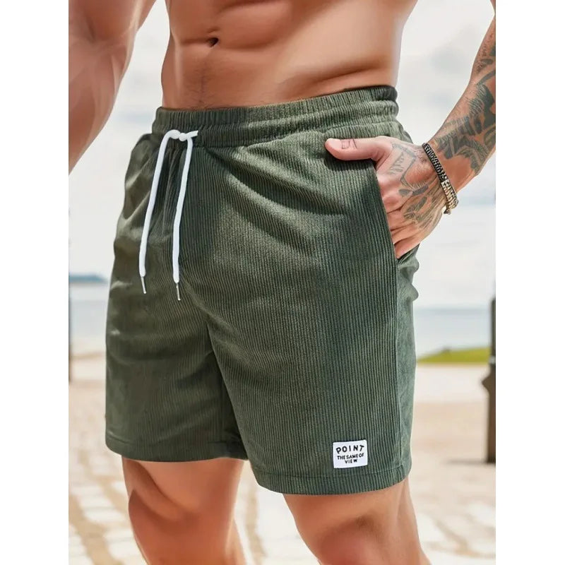 Stylish men's summer shorts with drawstring closure, relaxed fit for a cool & casual warm weather look.