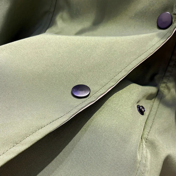 Artemis | Women's Oversized Hooded Windbreaker Jacket - Beige - Image 14