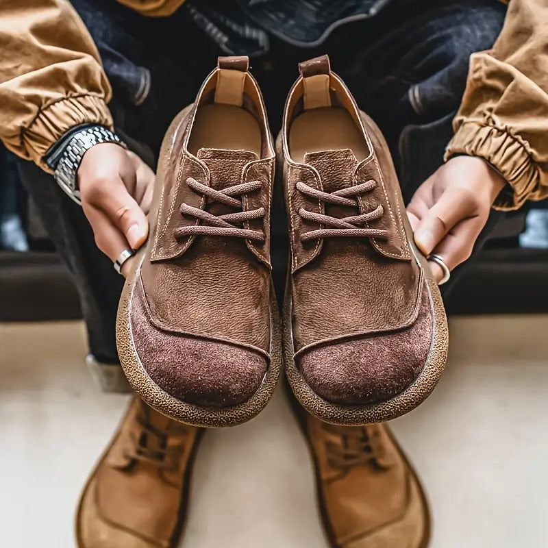 Men's orthopedic walking shoes, classic lace-up with sturdy, comfortable sole for everyday support.