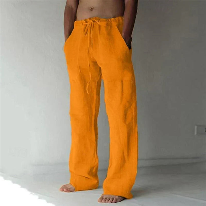 Men's loose fit wide leg trousers, providing ultimate comfort for casual, stylish and everyday wear.
