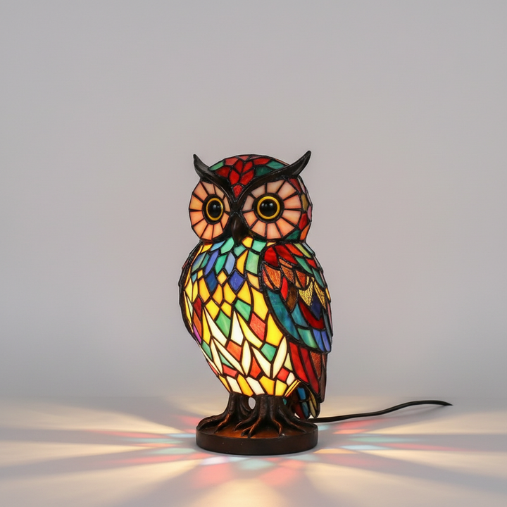 Decorative stained glass animal lamp, an artistic statement piece for modern homes.