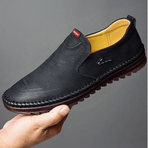 Premium men's orthopedic loafers, crafted for superior comfort, support, and elegant style in every step.