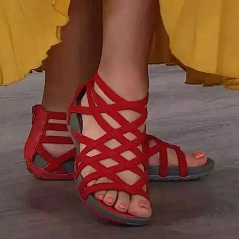 Women's orthopedic footwear, easy-to-adjust sandals with optimal arch and comfort.