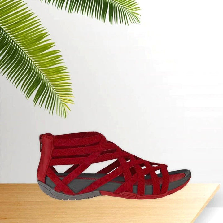 Lightweight women's sandals, orthopedic with adjustable straps & supportive arch.