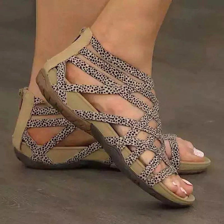 Comfortable women's summer sandals, cushioned with excellent arch support for everyday wear.