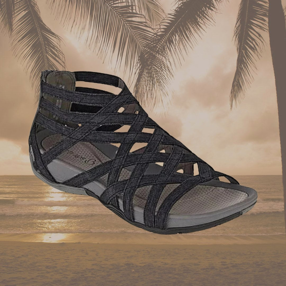 Adjustable women's sandals, designed for comfort & pain relief, with strong arch support.