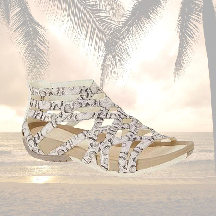 Women's orthopedic arch support sandals, adjustable hook-and-loop straps for perfect fit.