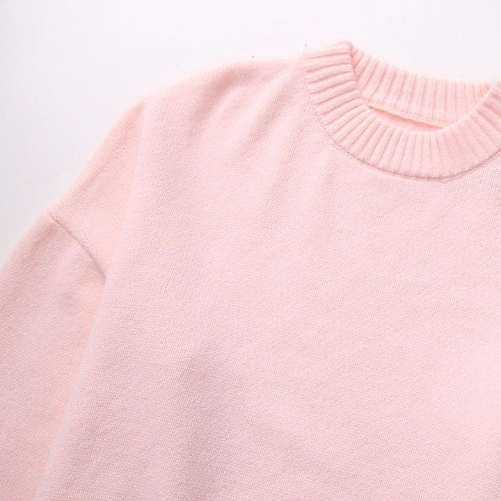 Astoria | Women's Oversized Crew Neck Long Sleeve Sweater - Pink - Image 8
