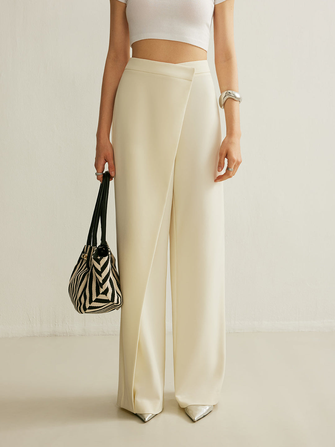 Women's High Waist Wide Leg Trousers
