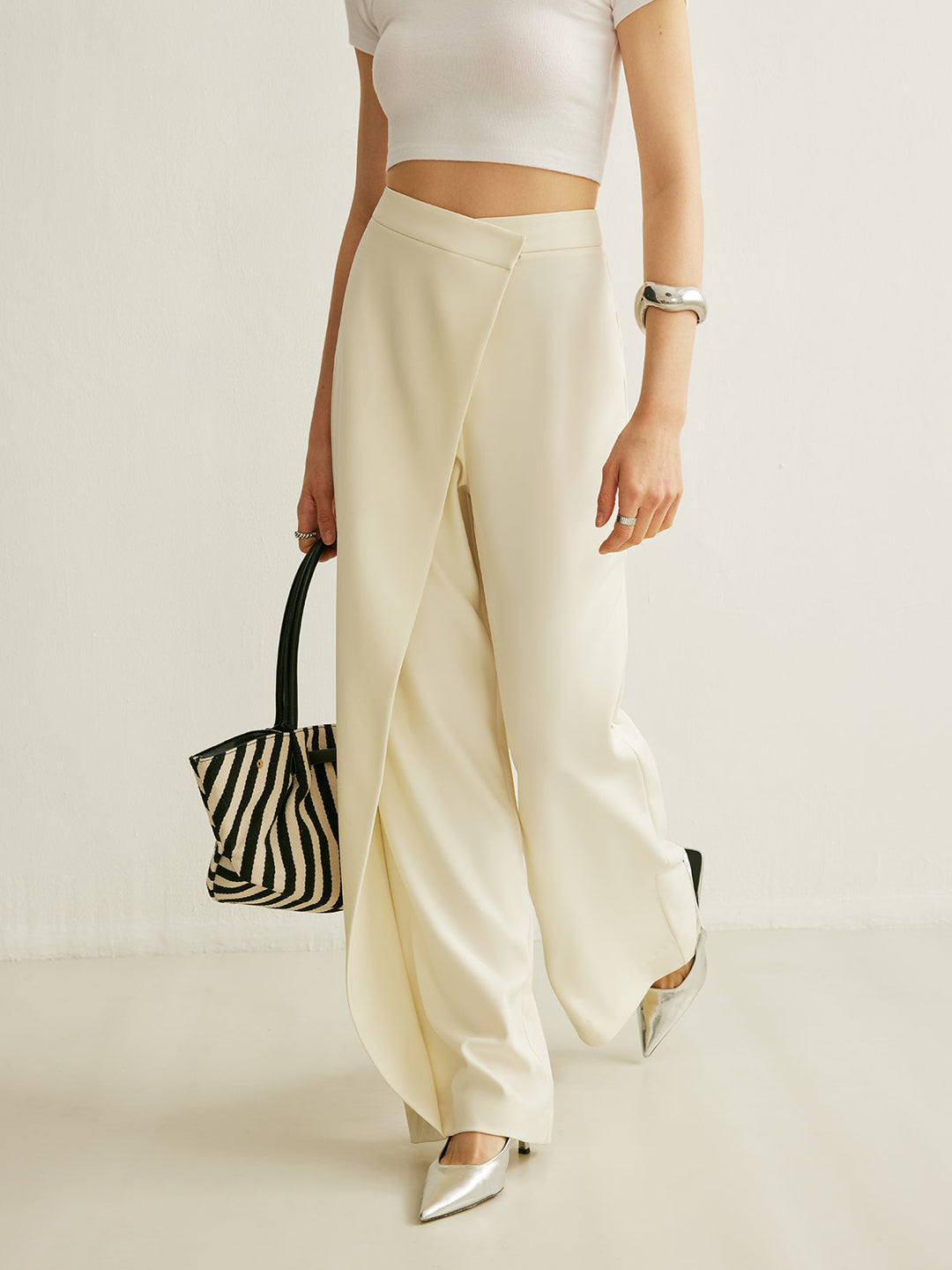 Women's High Waist Wide Leg Trousers