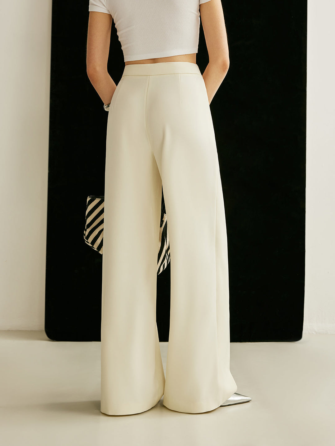 Women's High Waist Wide Leg Trousers