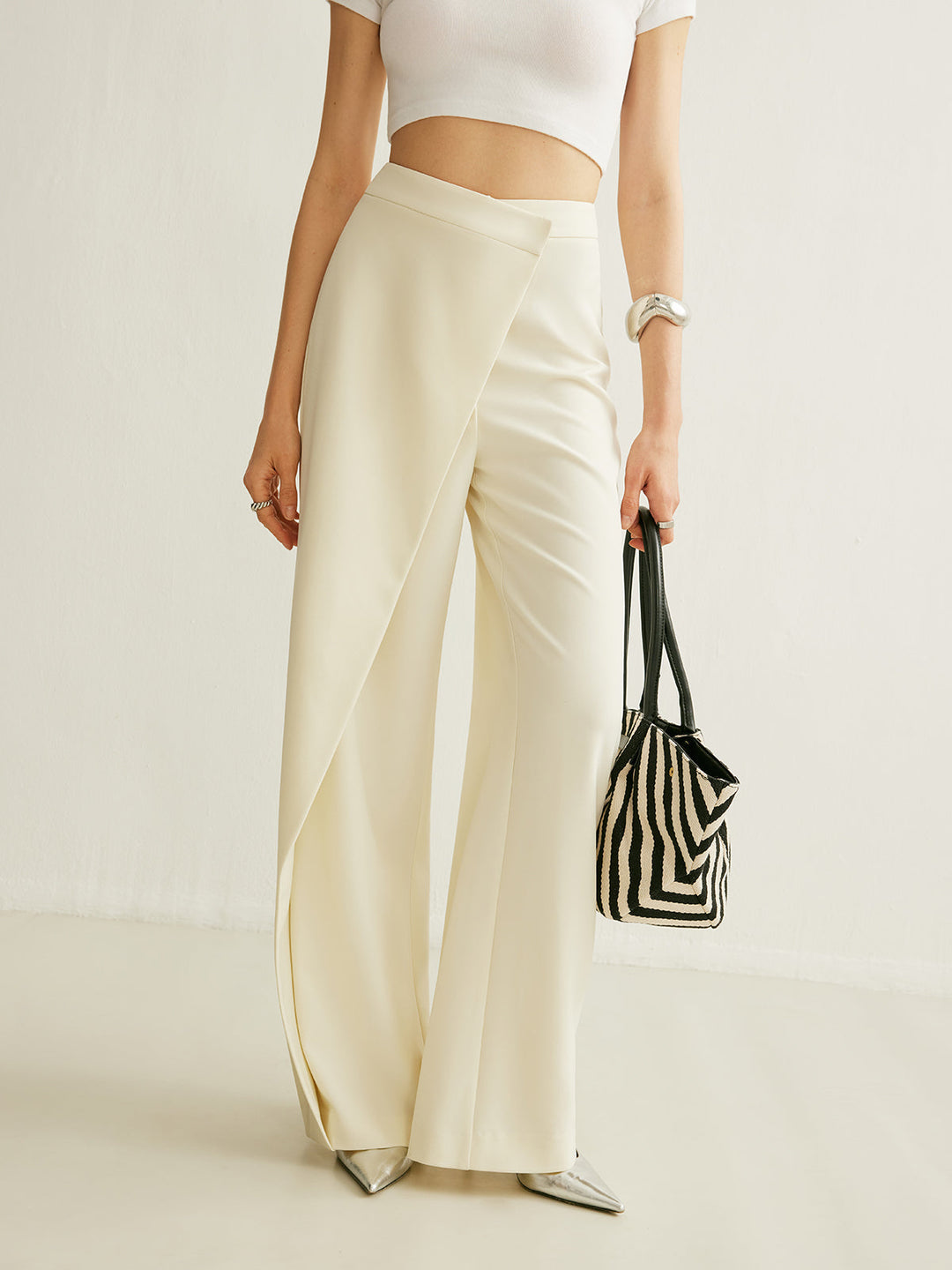 Women's High Waist Wide Leg Trousers