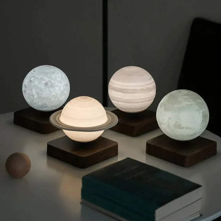 Advanced LunaFloat levitation moon lamp with wireless LED lighting, a mesmerizing and energy-efficient night light for homes.