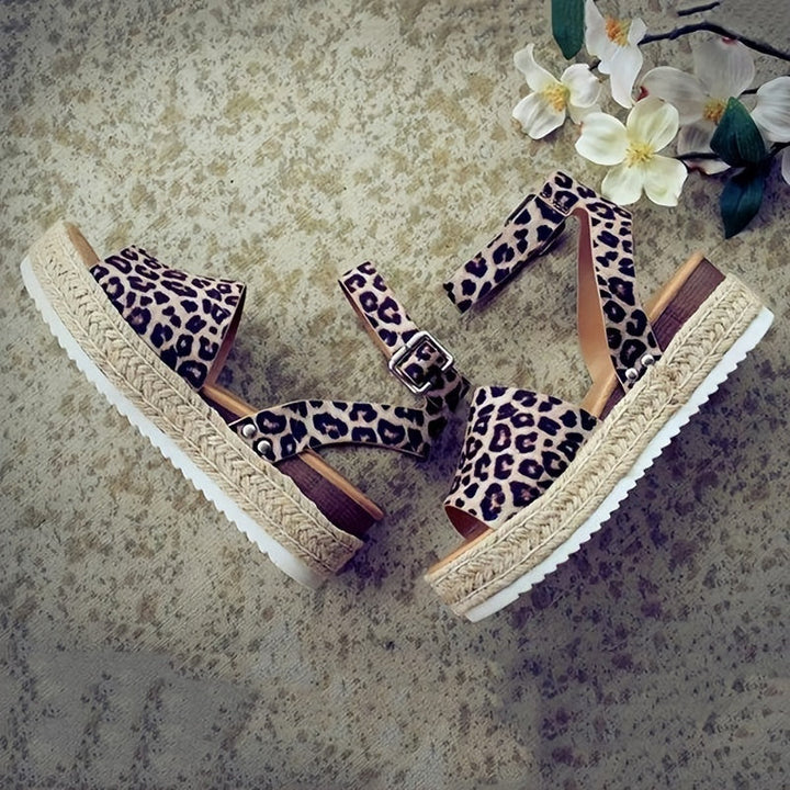Versatile espadrille wedge ankle strap sandals, women's summer shoes for casual elegance.