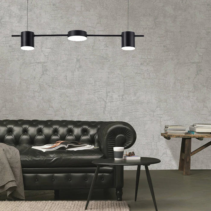AuraDrum pendant light, 3-bulb configuration in brushed gold finish