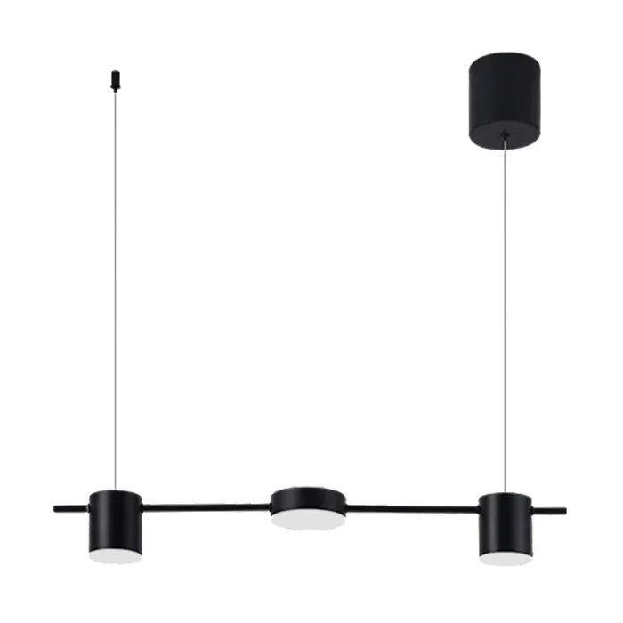 AuraDrum: modern drum pendant light combining gold and black elements