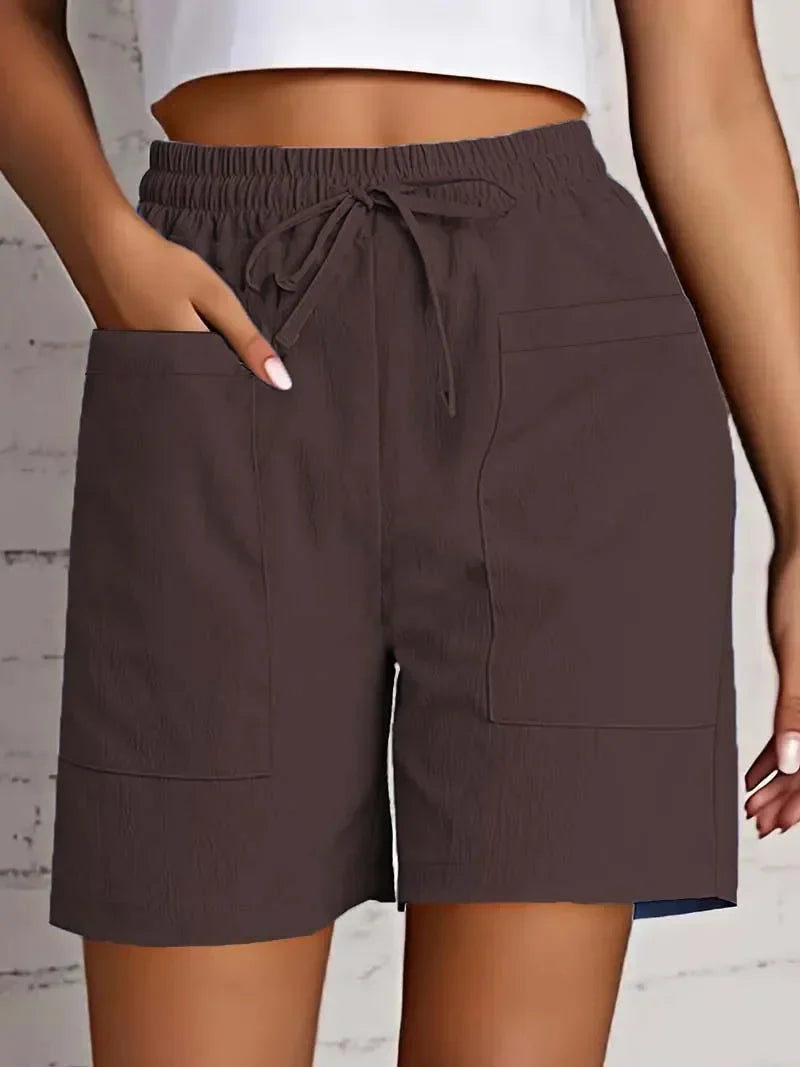 Stylish women's summer bermuda shorts, great for warm weather, casual fashion & comfortable wear.