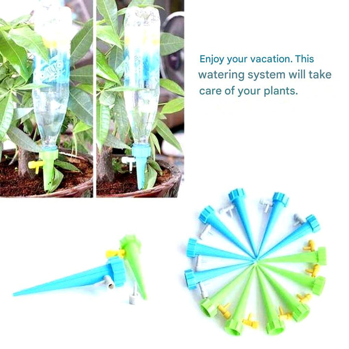 Solve plant watering worries with these 12 automatic adjustable drip spikes for thriving indoor & outdoor gardens.