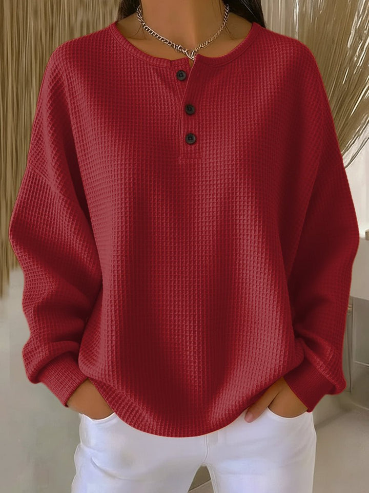 Versatile women's collared sweatshirt, a cozy long-sleeve top for everyday comfort & chic style.
