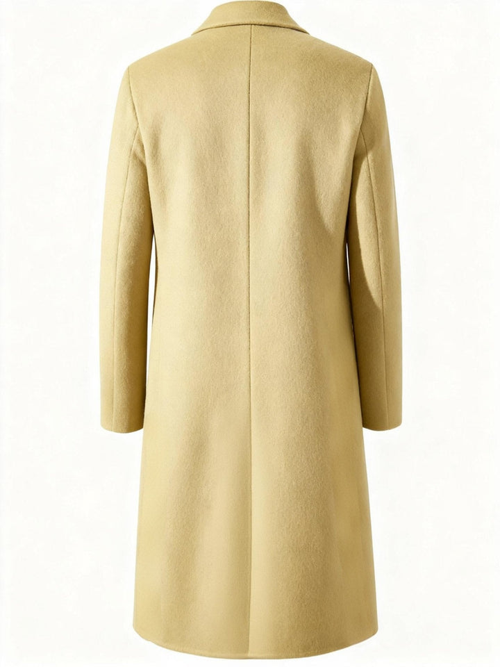 Elegant long trench coat for men, classic tailored design, perfect for autumn & winter.