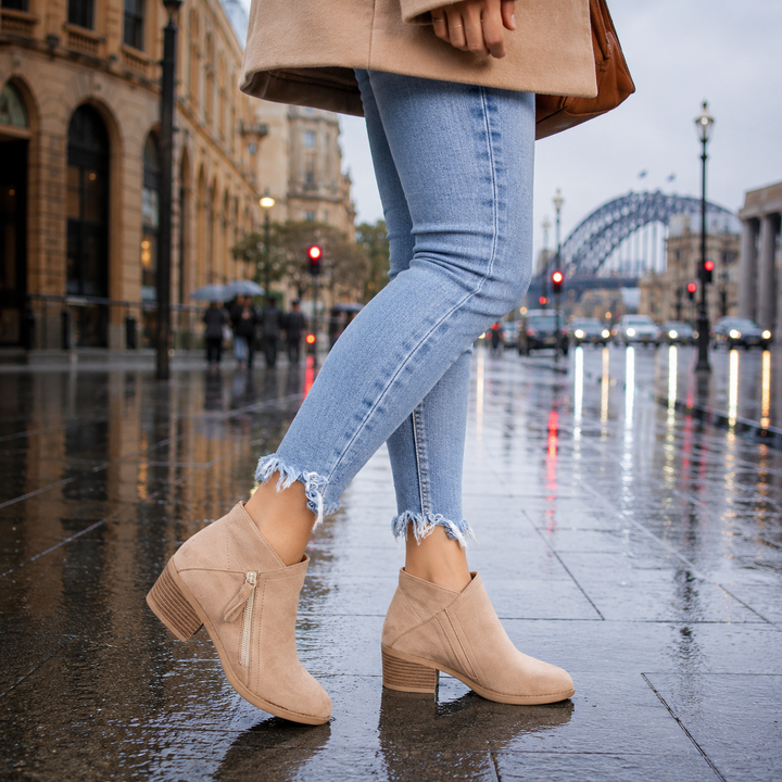 Women's orthopedic Chelsea ankle boots, designed for cushioned comfort & stylish support.