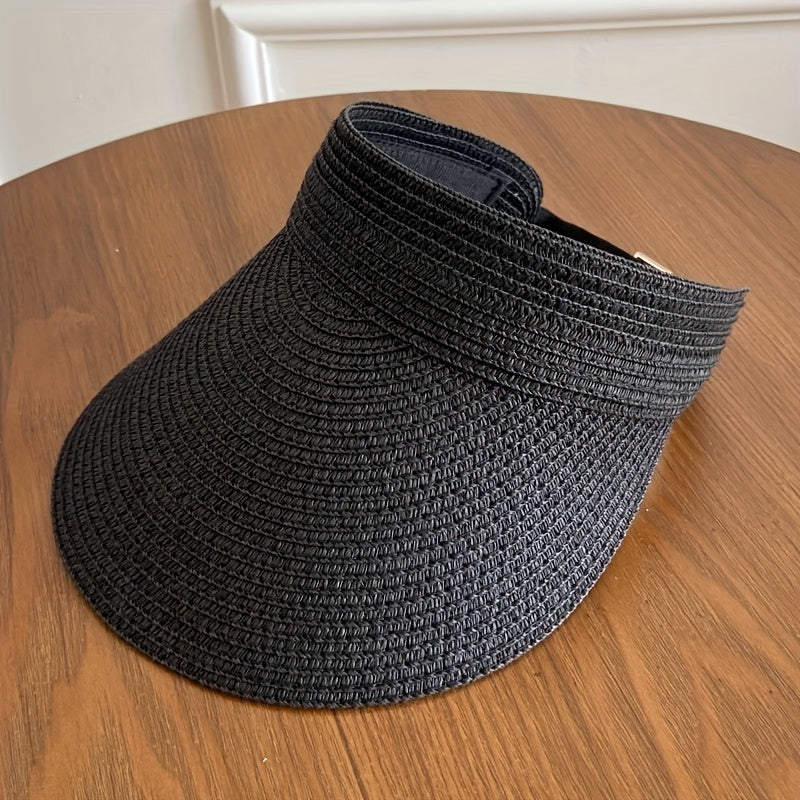 Practical women's foldable visor with wide brim. Essential for UV protection, great for any summer outdoor gear.