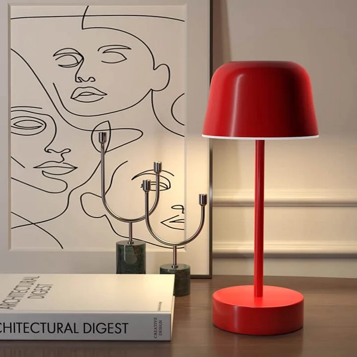 Sleek modern cordless LED table lamp, dimmable for versatile home decor & ambient lighting.