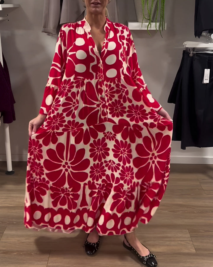 Elegant Printed Maxi Dress