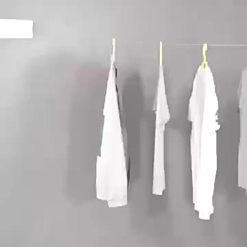 Efficient double clothesline, foldable design saves space and simplifies laundry day. Stainless steel drying rack.