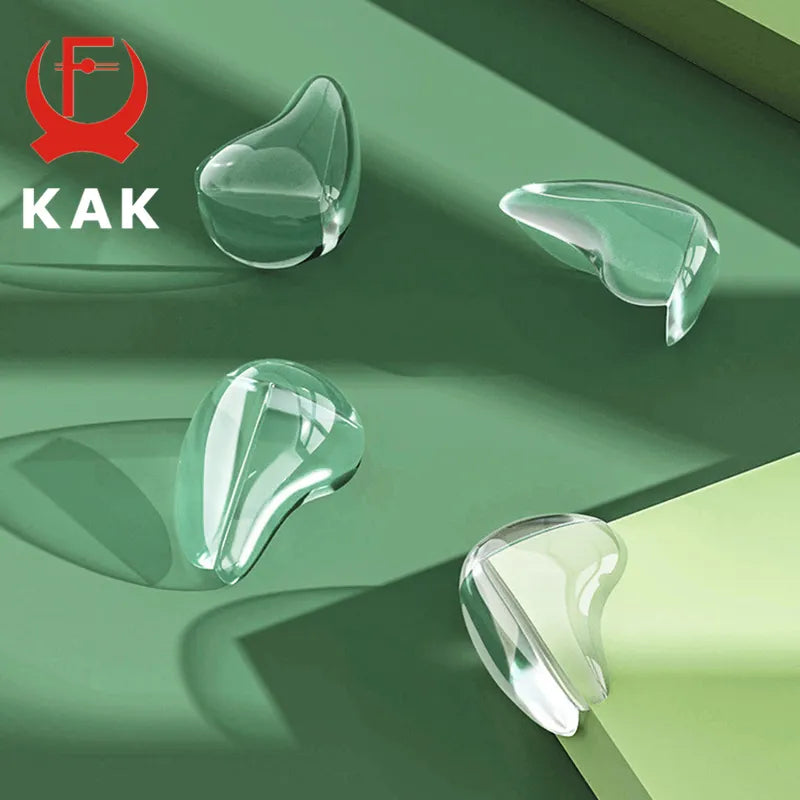 Essential 4-pack clear silicone corner protectors for home safety, ideal for baby & child proofing.