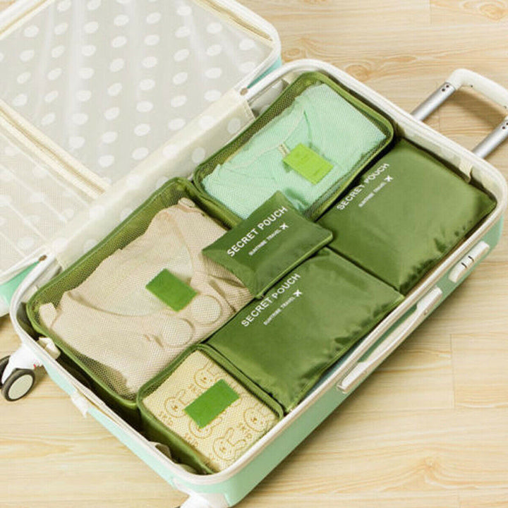 A collection of travel packing cubes, ideal for maximizing space in any travel bag or suitcase.