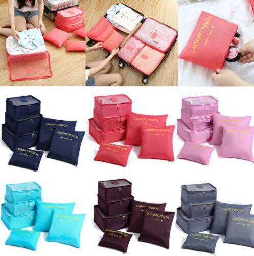 Space-saving packing cubes for luggage, ensuring organized and stress-free travel for unisex use.