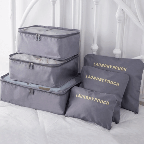 Efficient travel accessories: Unisex luggage organizer set keeps your suitcase neat and tidy.