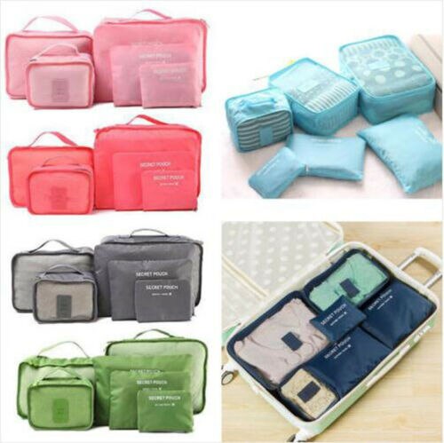 Waterproof luggage organizer bags for neat suitcase packing. Essential travel accessories for men & women.