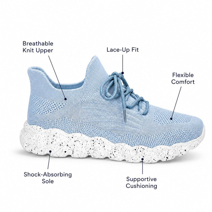 Casual women's footwear with wide toe and orthopedic support for all-day comfort.