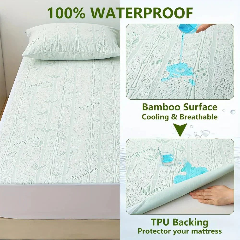 Soft bamboo cooling sheet, promotes fresh sleep, breathability, and bedroom comfort.