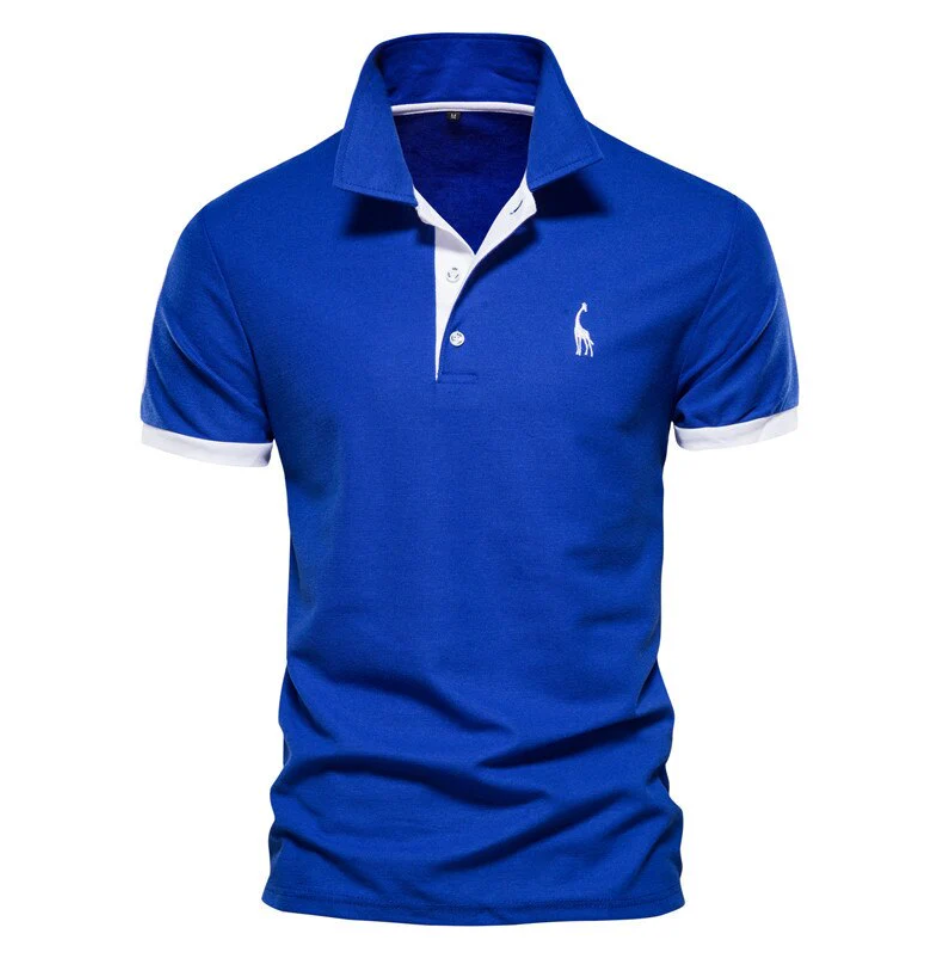 Comfortable short-sleeve men's polo shirt, a versatile top for smart casual fashion and everyday apparel.