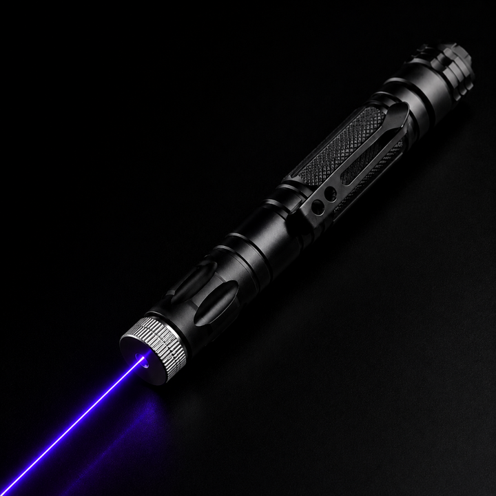 Professional laser pointer for presentations & demonstrations. Rechargeable, long-range, and features adjustable focus in aluminum.