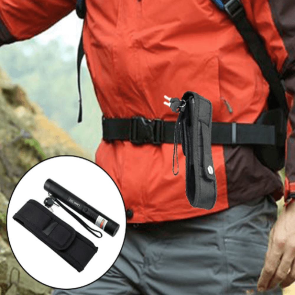 Versatile long-range laser pointer: ideal presentation tool, outdoor gear & stargazing aid. Adjustable focus, aluminum.