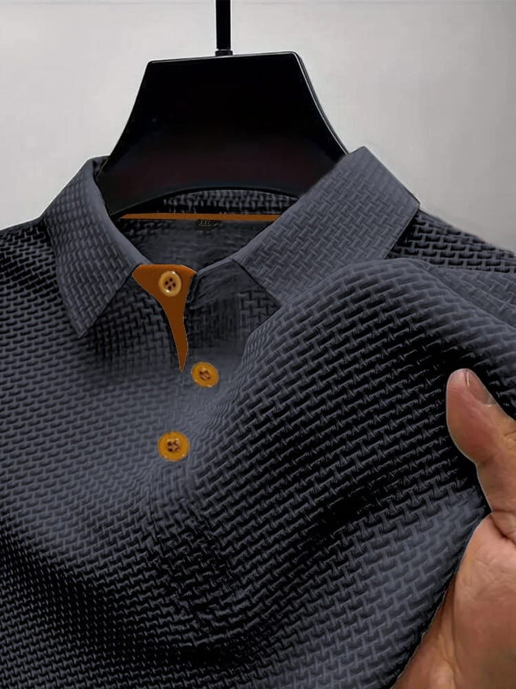 Men's breathable modern polo shirt. Smart-casual, lightweight top for summer & daily men's fashion.