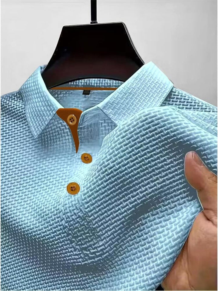 Comfortable men's modern fit polo shirt. Breathable fabric, ideal for smart casual looks & warm weather.