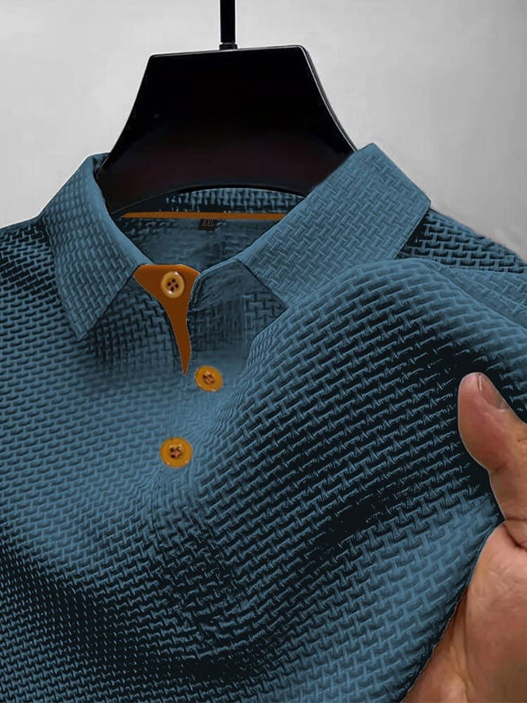 Modern men's breathable polo shirt in a sleek fit. Perfect for smart casual, travel, and everyday fashion.
