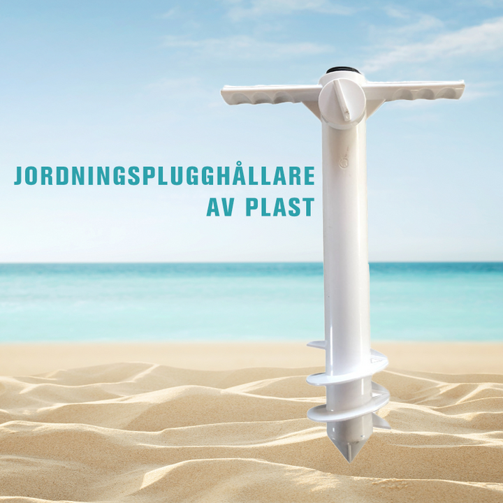Easy-install beach umbrella sand anchor for windproof stability. Durable outdoor accessory.