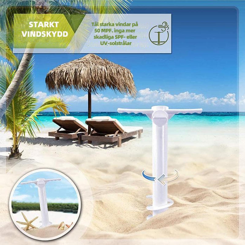 Secure your beach umbrella with this wind-resistant sand anchor. Enjoy worry-free outdoor stability.