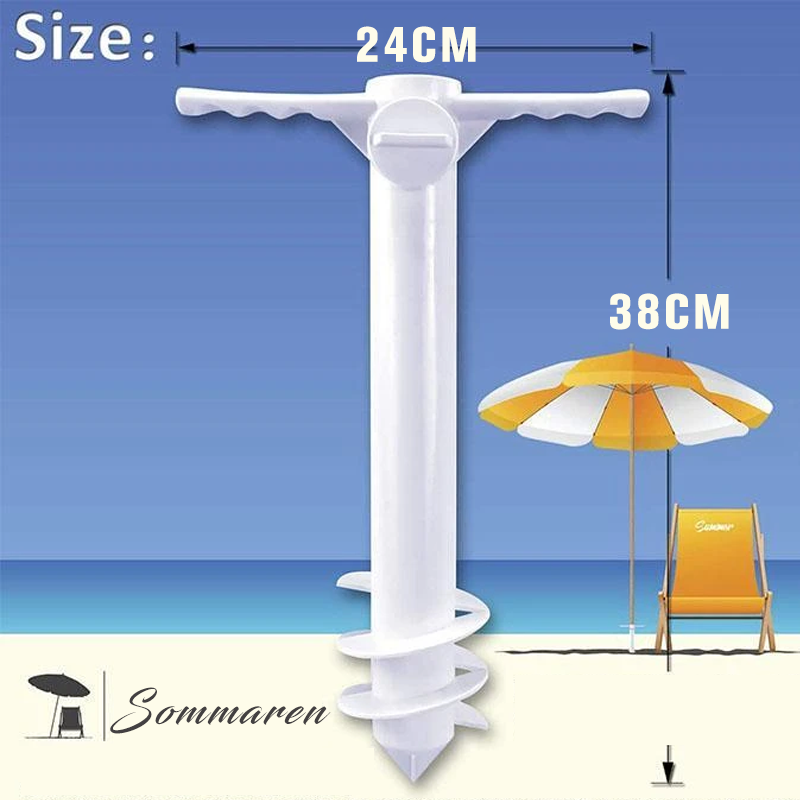 Ensure ultimate outdoor stability with this durable, windproof beach umbrella sand anchor. Perfect accessory.